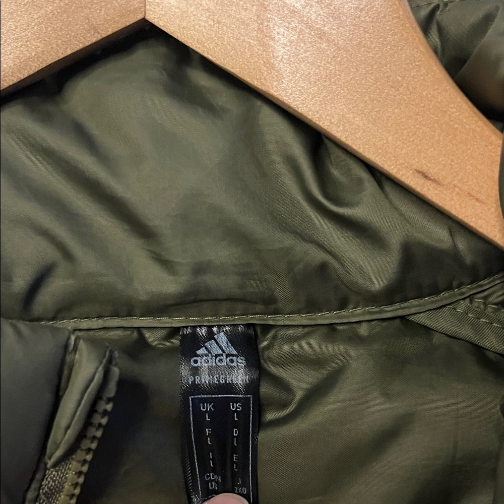 Adidas Men's Olive Puffer Jacket - Picture 2 of 4